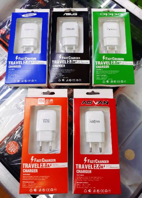 Travel Charger 2.0A Fast Charger For Samsung / Oppo / Xiomi / Asus / Advan segel fc