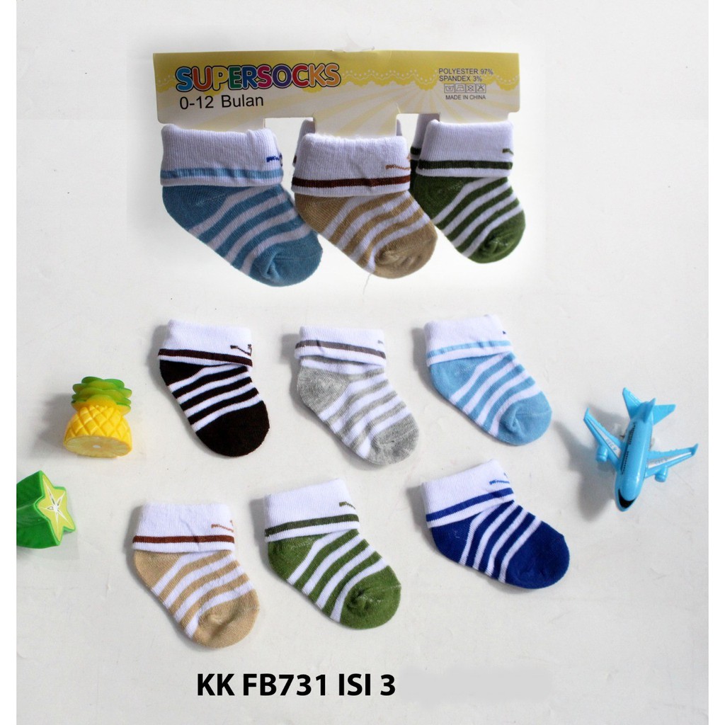 Kaos Kaki Bayi isi 3 Psg Baby  Kingdom SNI /  Winteku 3 Pasang Kaos kaki Bayi Newborn 0 -1 Tahun SNI Bahan lembut 25 26 520-1 520 - 2 520-3 520-4 888 889  899 996 480-1 480-3