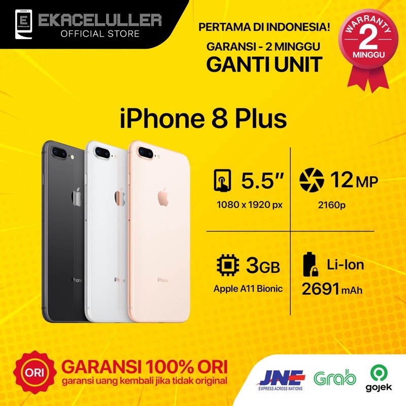 IPHONE 8 PLUS 64GB SECOND EX INTER | Shopee Indonesia