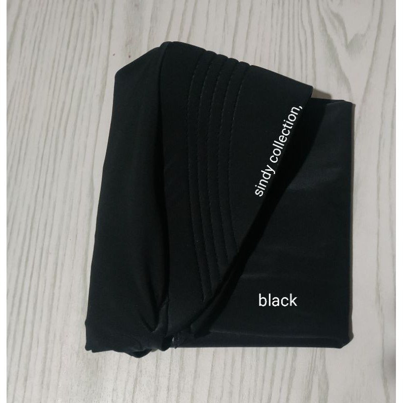 hijab sporty/bergo terbaru/hijab harian/hijab instan-Hitam