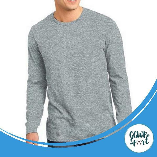 KAOS POLOS LENGAN PANJANG COTTON COMBED 30s KATUN PRIA LONGSLEEVE WARNA ABU MISTY KUALITAS TERBAIK