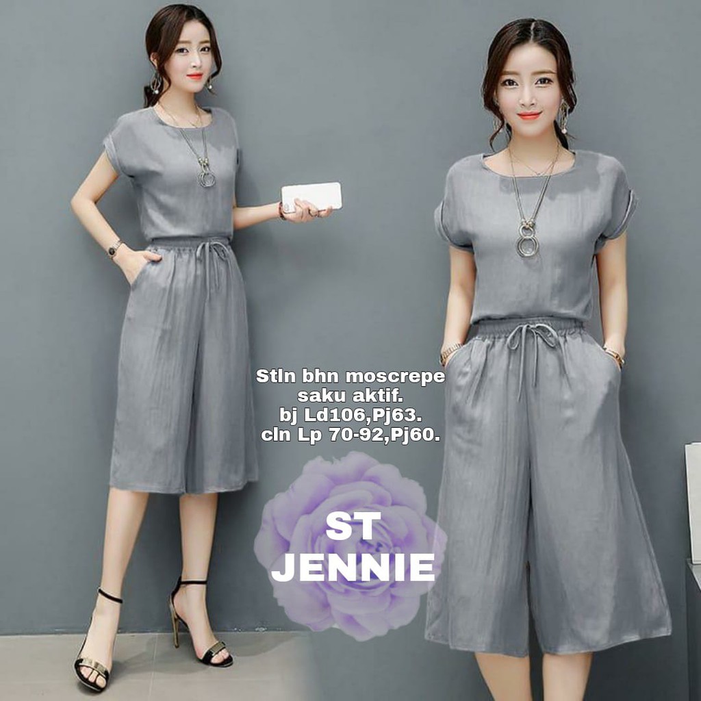 INDOBEST SETELAN JENNIE HOMEWEAR / PAKAIAN SET WANITA LENGAN PENDEK