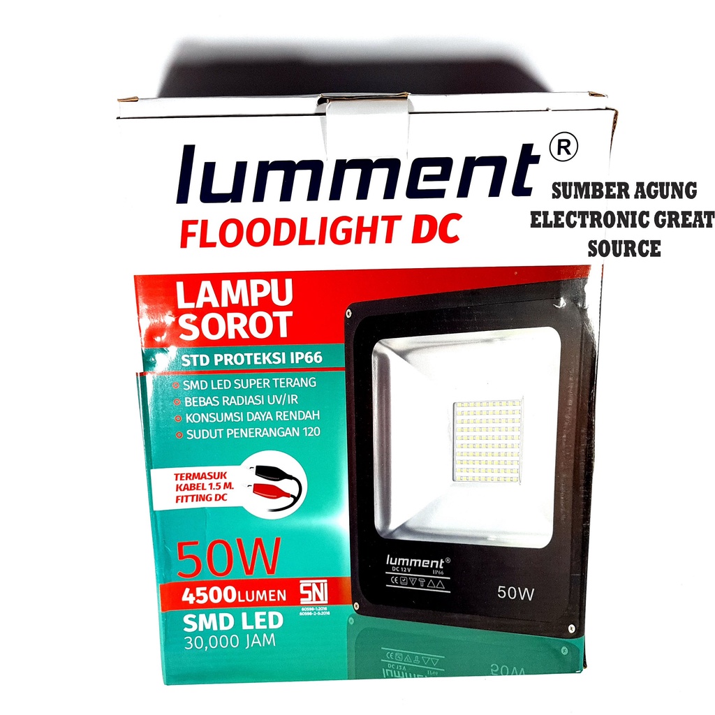 Lumment Kap Sorot DC 50W Emergency Outdoor 4500 Lumen Floodlihgt DC