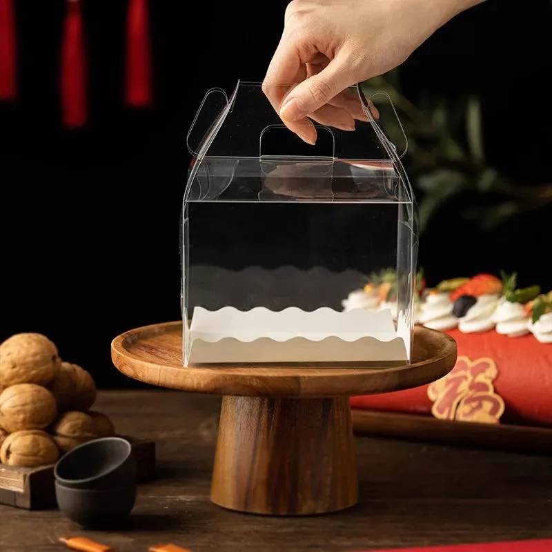 Jual (5pcs)Gable Box Mika Kotak Kue Dus Korean Cake Box Mika Transparan