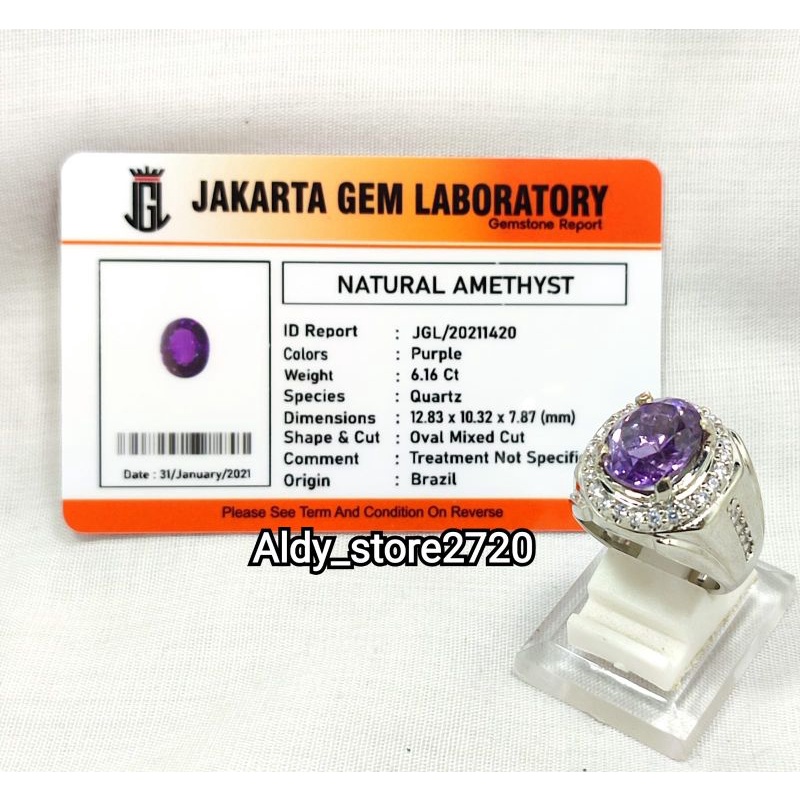 BATU KECUBUNG AMETHYST LENGKAP DENGAN SERTIFIKAT MEMO ASLI NATURAL TOP QUALITY SIAP PAKAI
