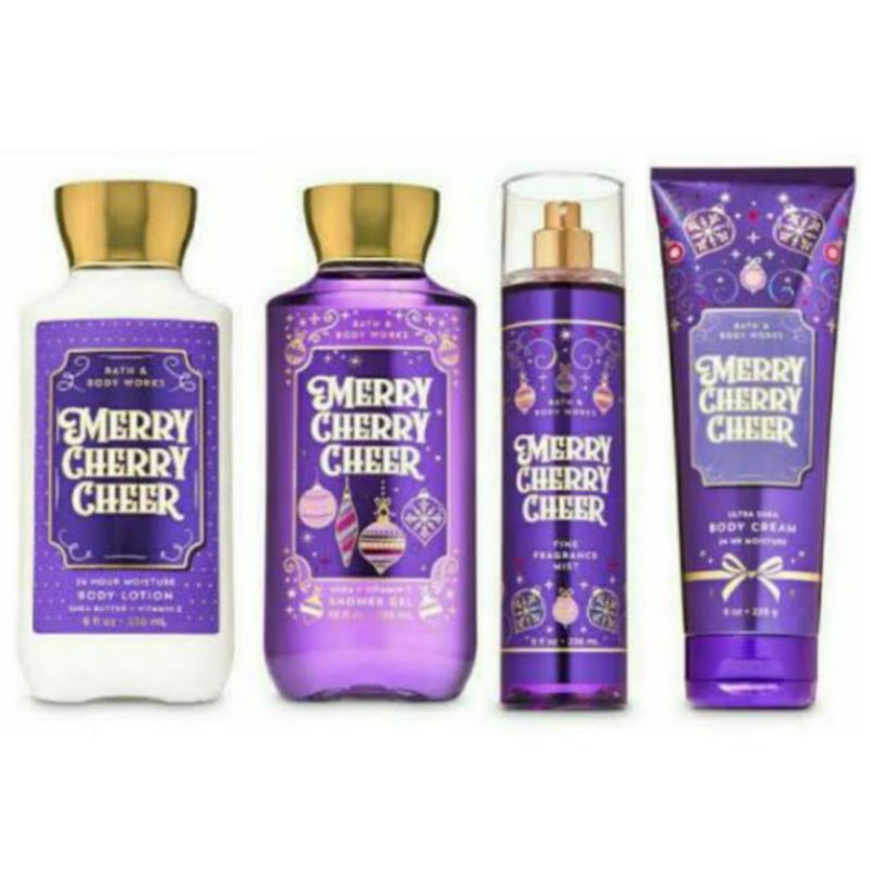 BATH AND BODY WORKS BBW MERRY CHERRY CHEER SERIES MIST LOTION SHOWER GEL BODY CREAM HAND CREAM SHOWER GEL BODY CREAM LOTION MIST WASH WALLFLOWER ROOMSPRAY SCENTPORTABLE GENTLE GEL DEEP CLEANSING GENTLE FOAMING CREAMY LUXE