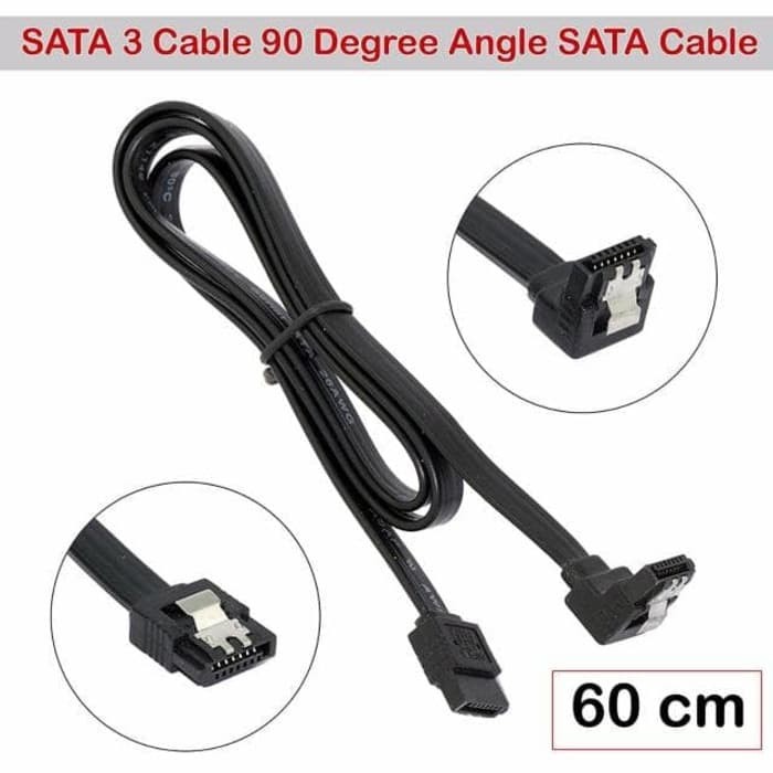 Kabel Sata 3 6GBPS Colokan L Siku - Kabel Data Sata 3 Original 60cm