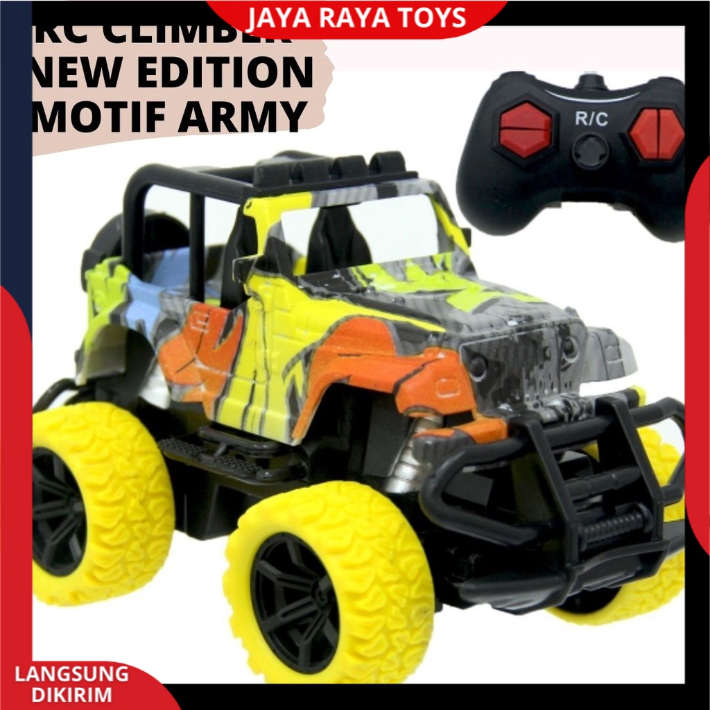 Mainan Mobil Remote Control Polisi RC Rock Crawler Police Car Jeep Off Road Mini Car New Edition