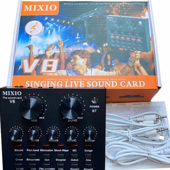 Sound card V8 Mixer SoundCard V8 MIXER Audio USB External Soundcard