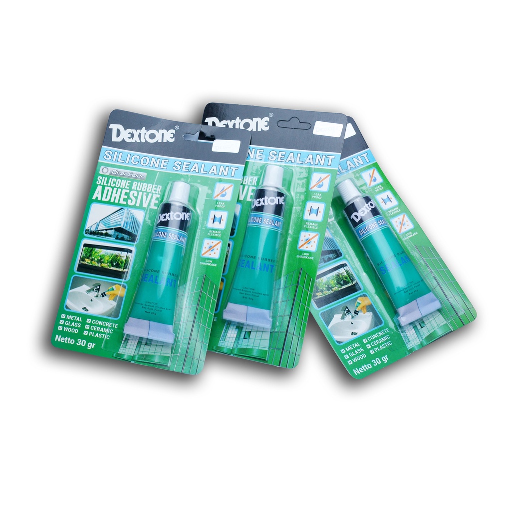 lem kaca / sealant dextone kering 10-20menit