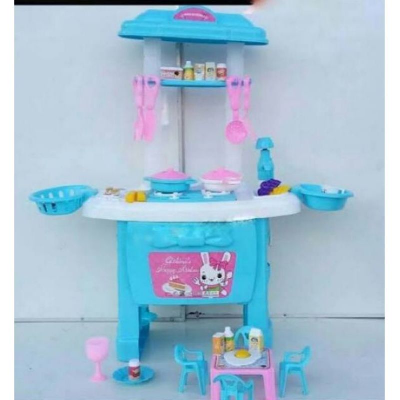 FK 109 - Mainan Masak Kompor Luxury Kitchen Set Dapur Pink dan Biru FK109