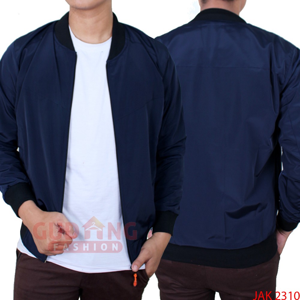 Jaket Kerah Baseball Parasut Mayer Polos - JAK 2310