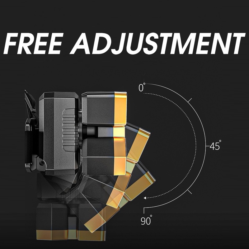 Lampu Senter Kepala 5 Led USB Rechargeable Portable Dengan Baterai Built-in Untuk Camping / Memancing