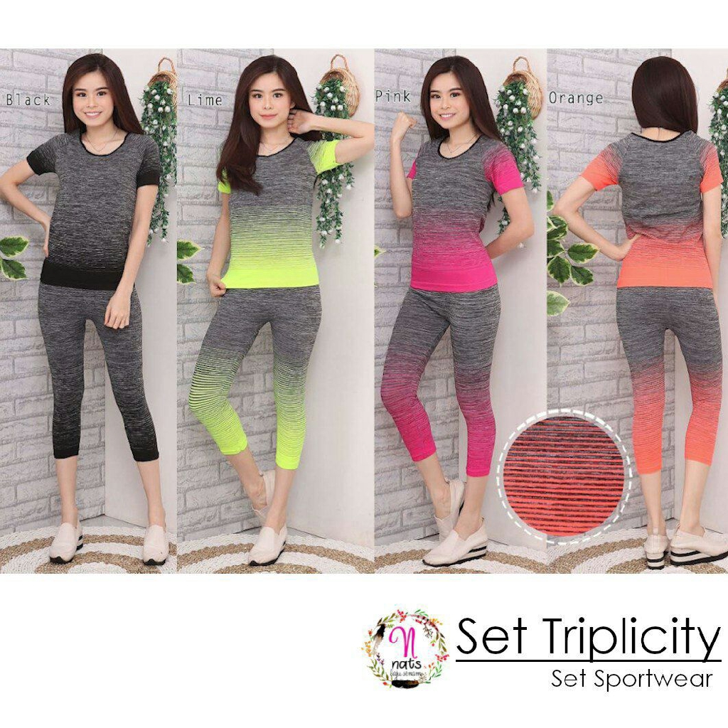 Triplicity Sport SET Setelan Baju senam Import Baju Triplicity Sport SET Setelan Baju senam Import Baju