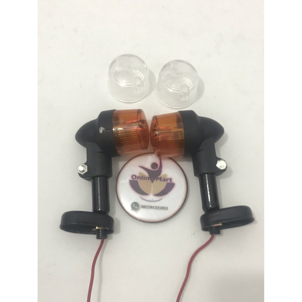 lampu sen classic palu hitam variasi cb 100 rx king mega pro motor jadul dll
