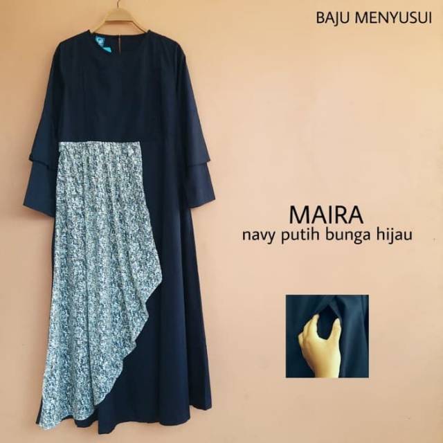 MAMIGAYA Gamis Menyusui MAIRA  Dress Maxi Baju Menyusui Muslim