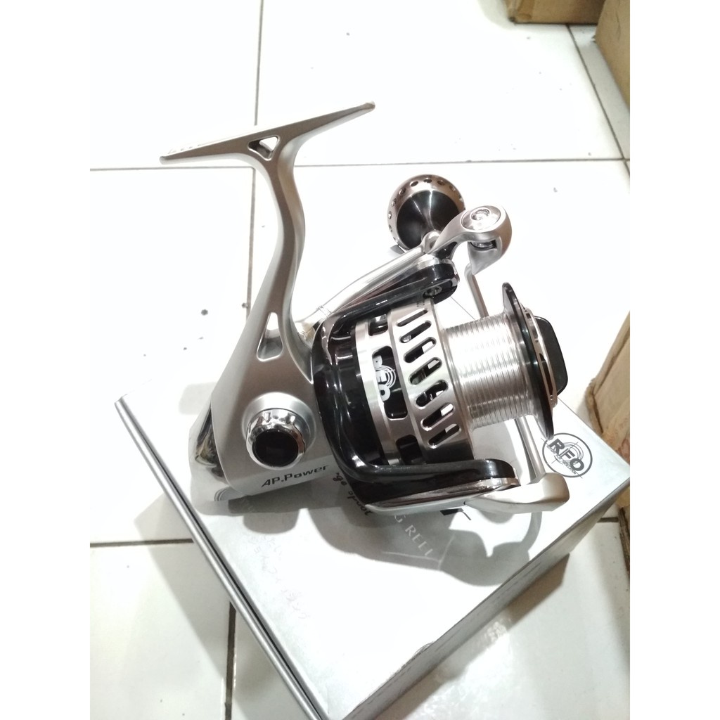 Reel Ryobi Ap Power II 6000 8000 10000 Silver Full Metal Body Max Drag 10 Kg TERBAIK