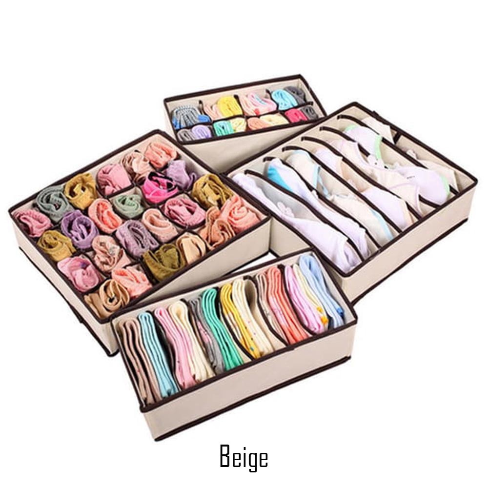 SET Underware Storage Box 4in1 SB04 Kotak Penyimpanan Pakaian Dalam Serbaguna Jilbab Organizer