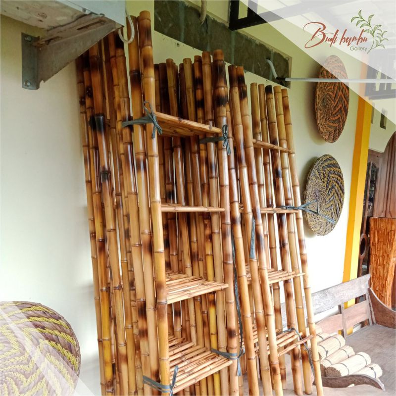 Ladder Hanger Tangga Bambu Cendani Tinggi 180cm Antik Tangga Dekoratif Termurah