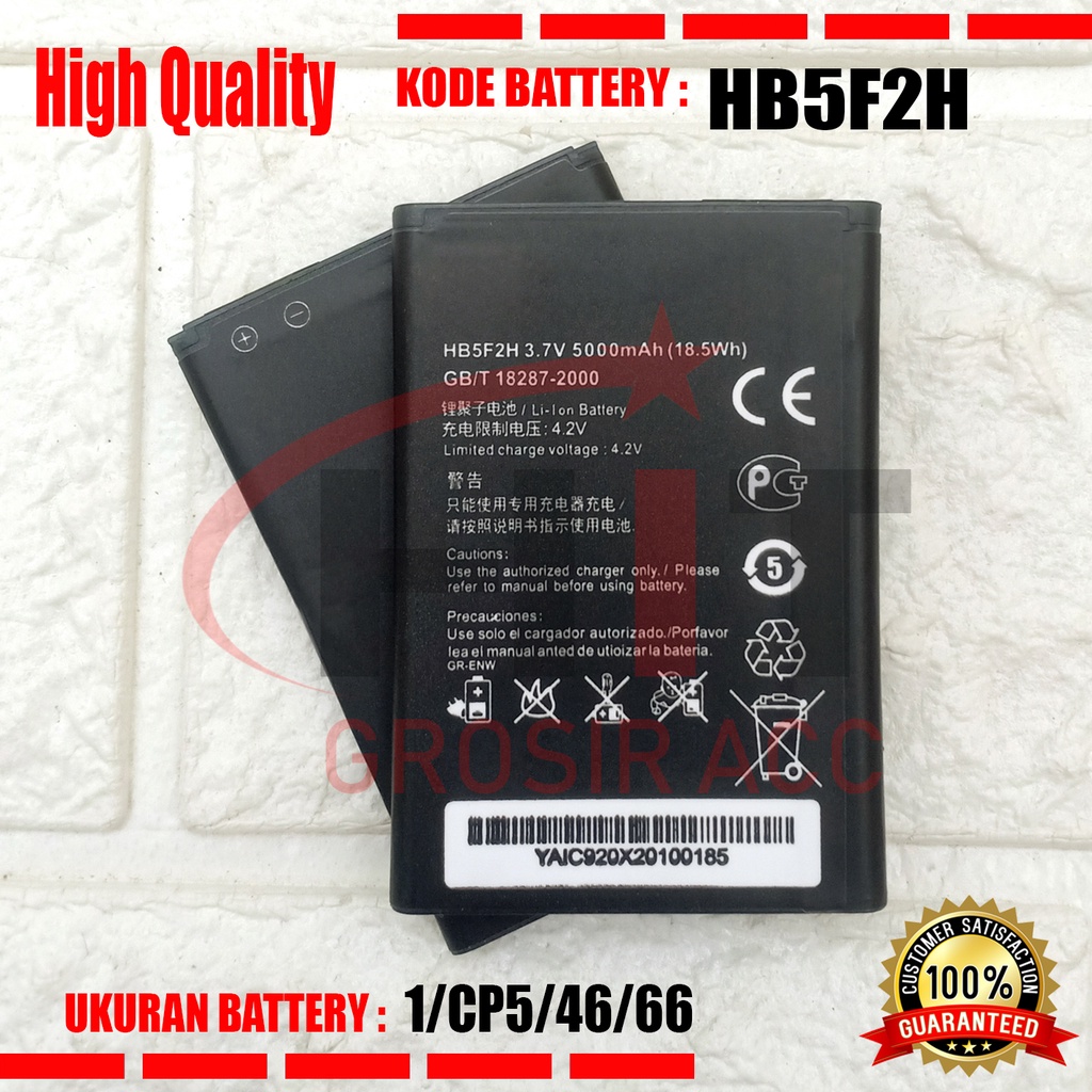 Baterai Battery HB5F2H Modem Wifi Bolt Slim 1 E5336 E5373 / HB554666RAW