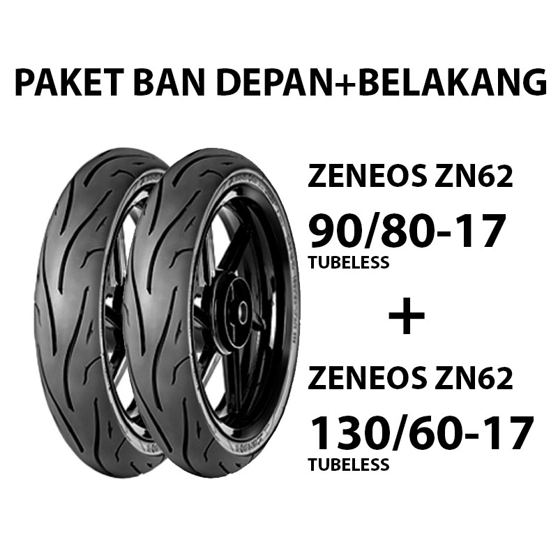 BAN ZENEOS ZN62 90/80-17 + 130/60-17 PAKET BAN ALL NEW CB