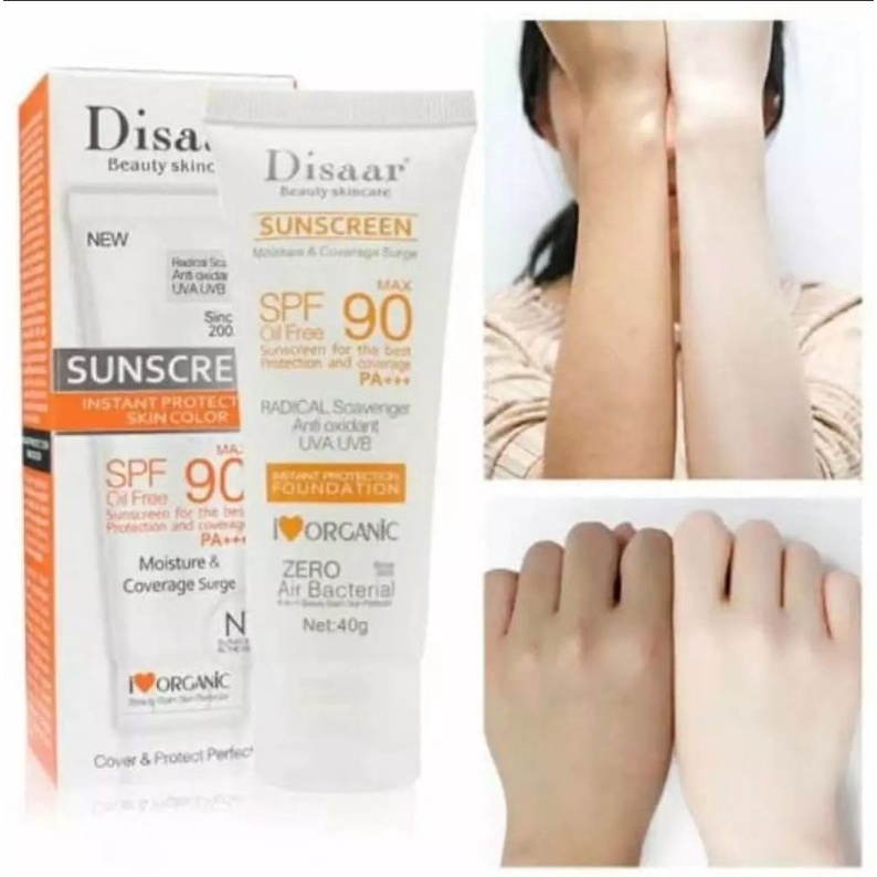 DISAAR KRIM SUNCREEN SUNCREEN SUBLOCK SPF 90 ANTI KULIT HITAM BELANG PELINDUNG MATAHARI KULIT BERJEMUR ANTI KUSAM-50ml