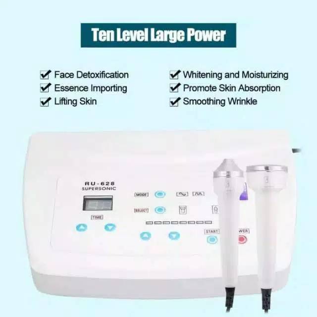 Alat kecantikan detox wajah RU-628 Facial 2in1 ultrasound detox