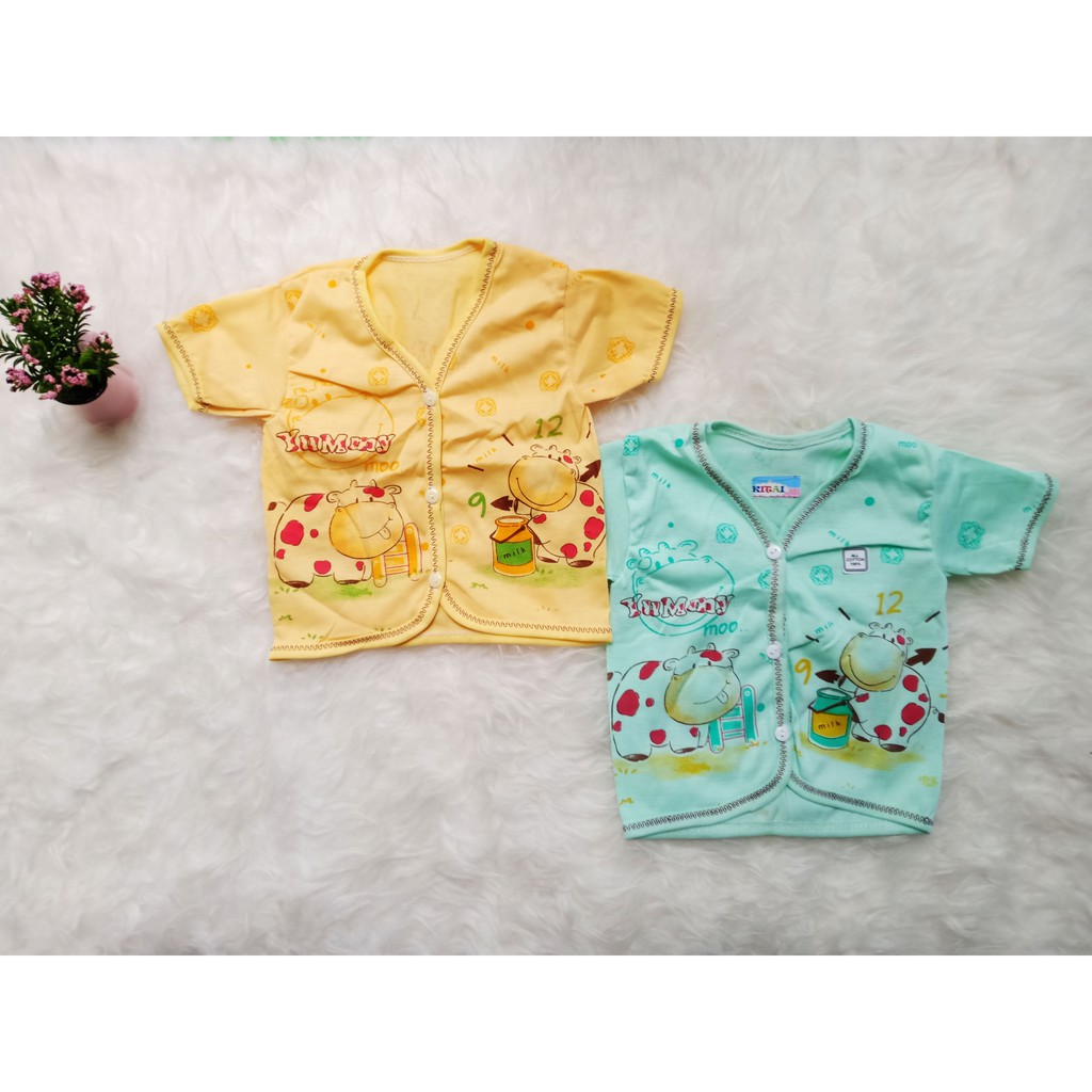 BAJU BAYI LENGAN PENDEK PAKAIAN ANAK/NEWBORN ATASAN BAYI UNISEX (AW02)