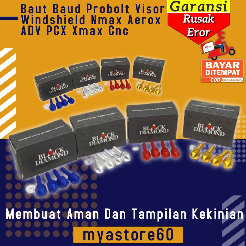 Baut Baud Probolt Visor Windshield Aksesoris Variasi Sparepart Nmax Aerox ADV PCX Xmax Cnc