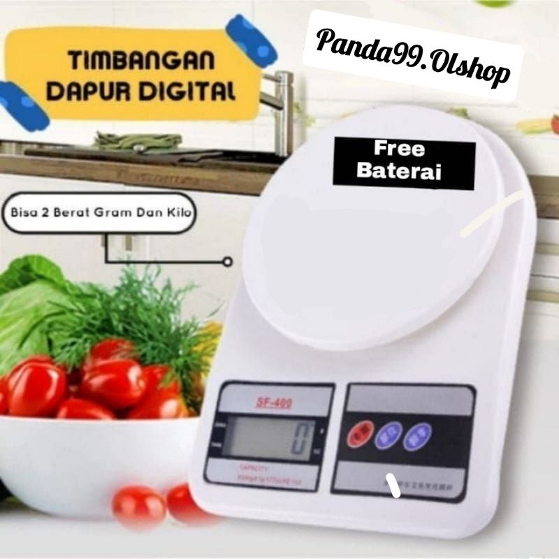 Timbangan Digital Elektrik Scale Dapur SF400 Pengukur Berat Makanan ⭐ Panda99⭐