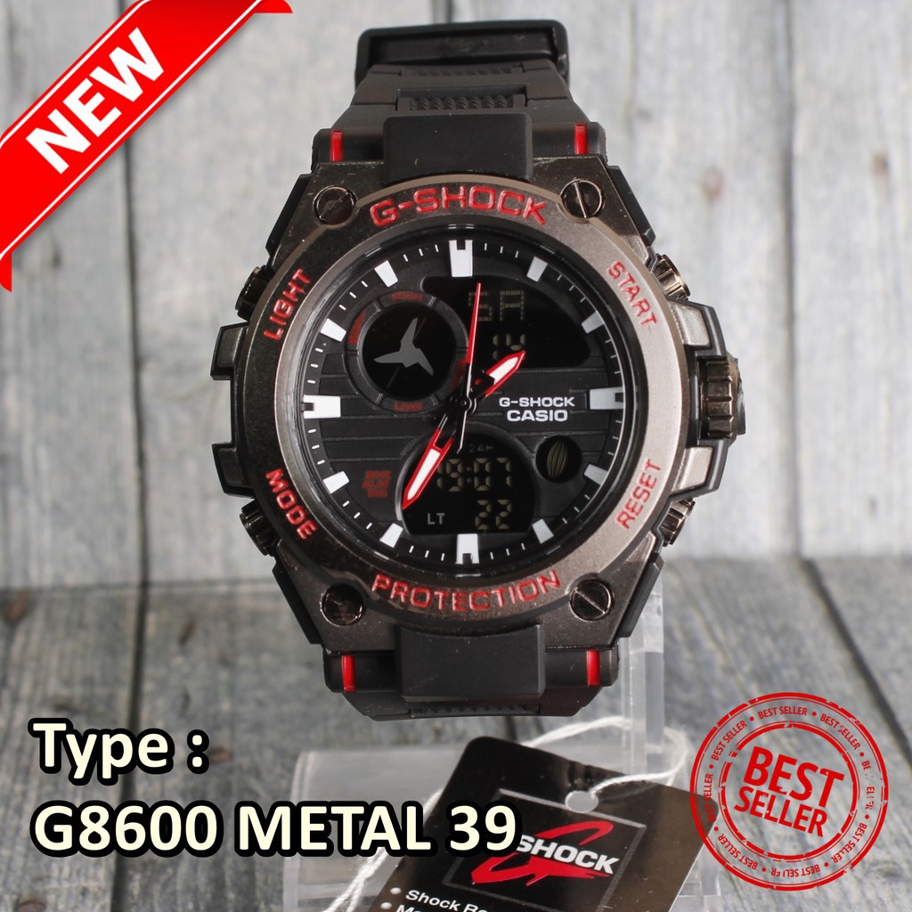 SALE MURAH  Jam tangan G-Shock Casio G8600 Metal Besi Coklat digital led analog tahan air ciprat