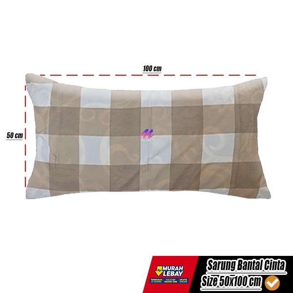 Sarung Bantal Cinta Jumbo 50x100 Panjang Motif Karakter Dan Polos Murah