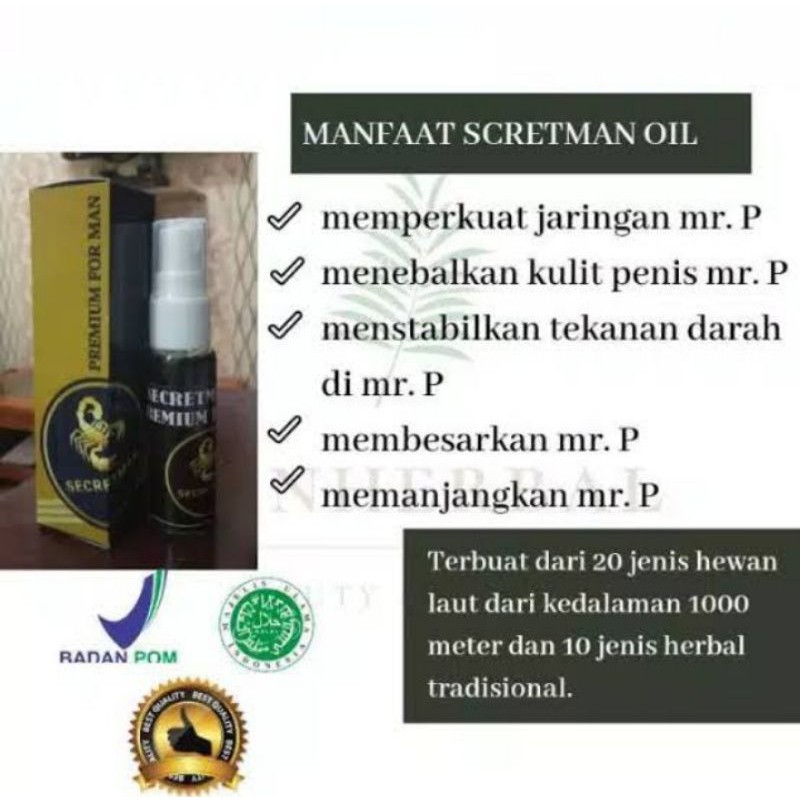 SUPER VITALITAS PRIA OIL SECRETMAN 100% ORIGINAL
