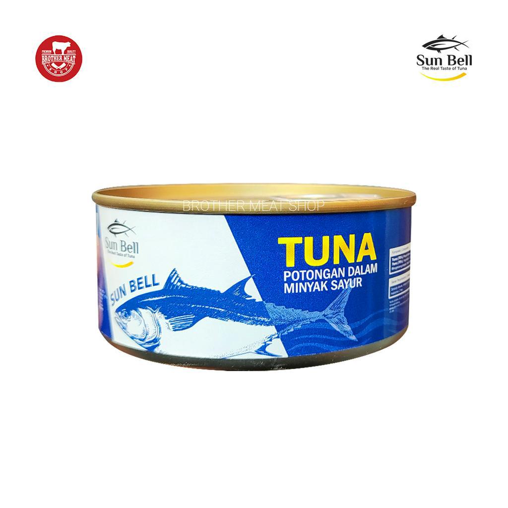 Sun Bell Tuna Chunk in Vegetable Oil 185gr, Ikan Tuna Kaleng