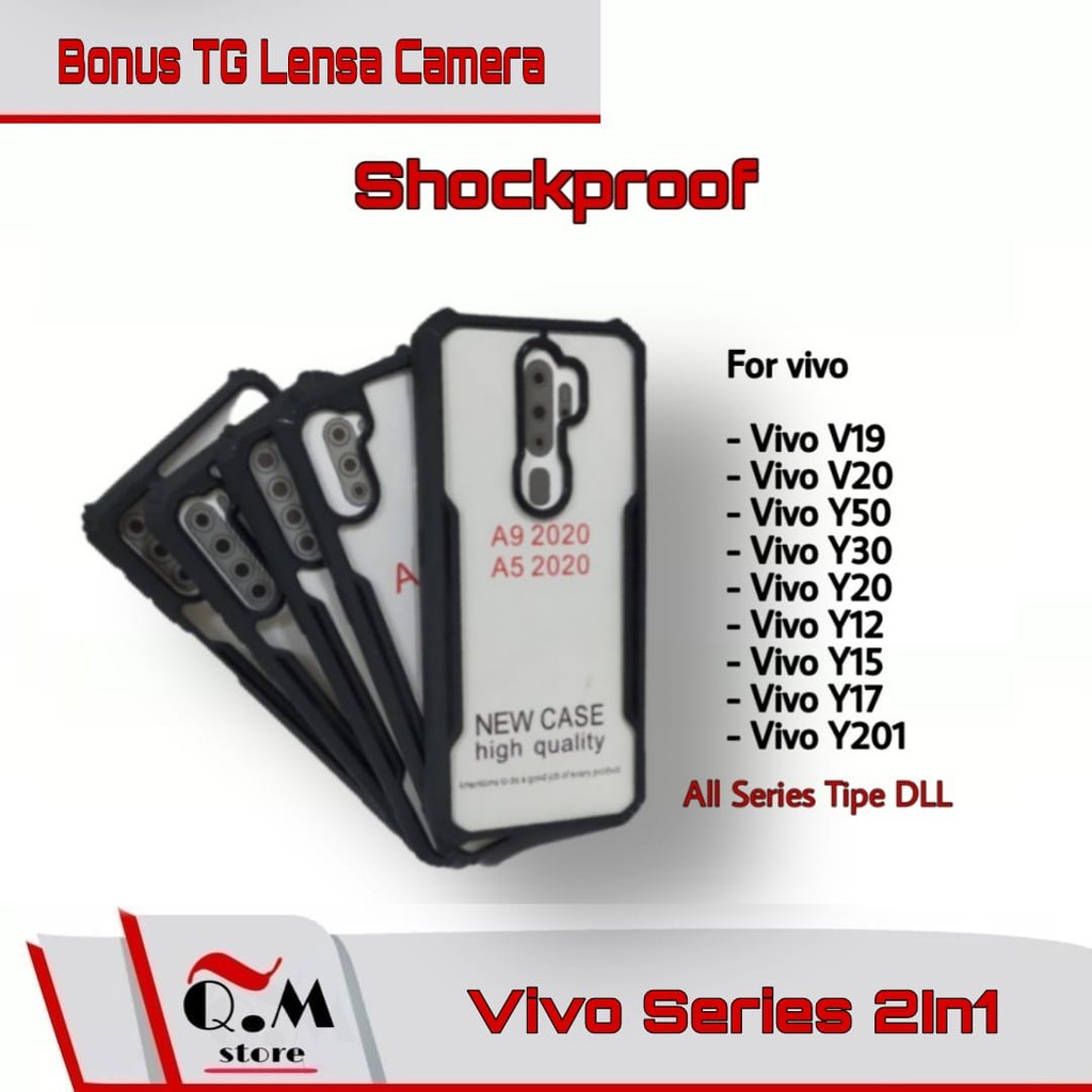 Case Vivo Y16 / V19 / V20 / Y30 / Y20 / Y50 / Y12 / Y15 / Y17 / Y201 Airbag Shockproof Transparent