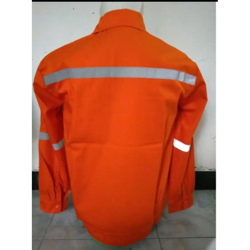 RESLETING ORANYE BAJU SAFETY BERLOGO