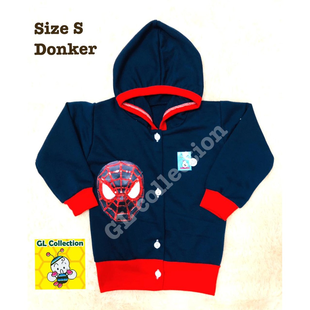 Jaket Fashion Outer Anak Cowok Superhero Lampu LED