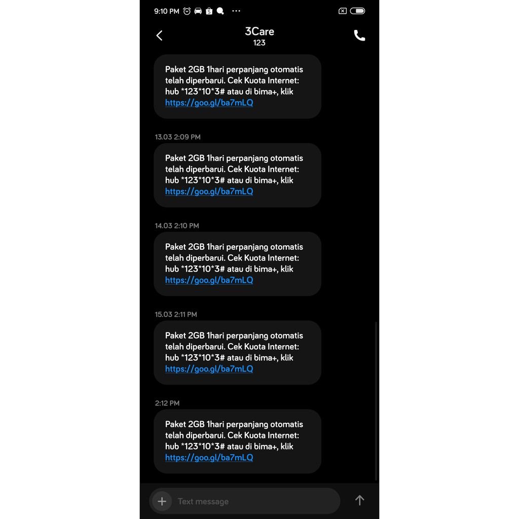 Kartu tri - paket legend Rp. 1500 2 gb