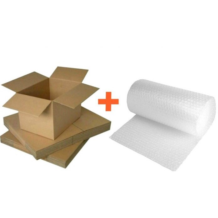 

Bubble wrap + kardus untuk packing tambahan