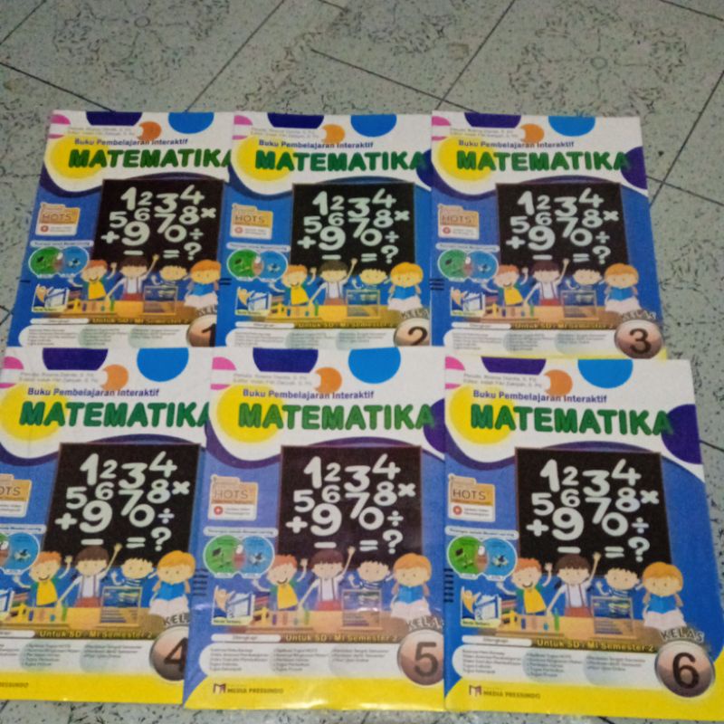 Buku pembelajaran interaktif LKS Matematika Kelas 1,2,3,4,5&6 semestet 2 Media pressindo