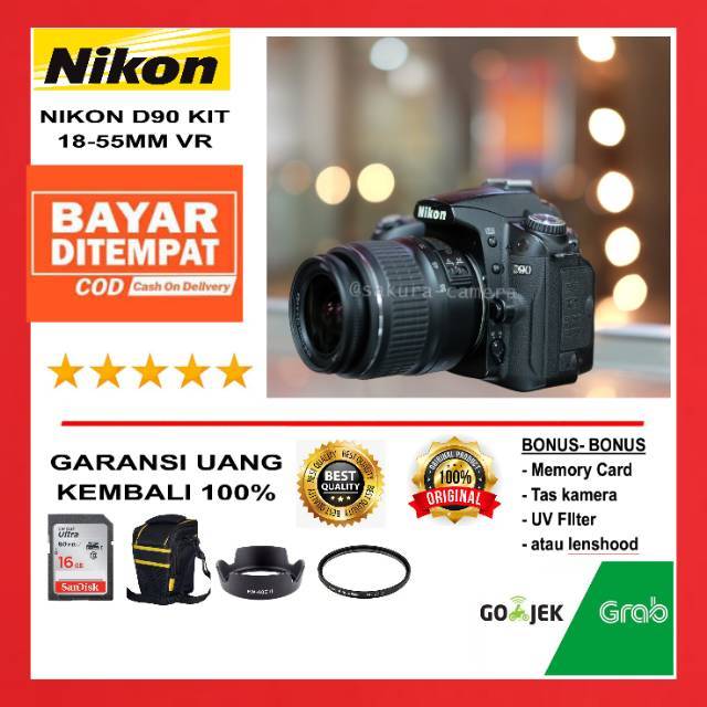 KAMERA NIKON D90 LENSA 18-55MM VR BISA FOTO DAN VIDEO