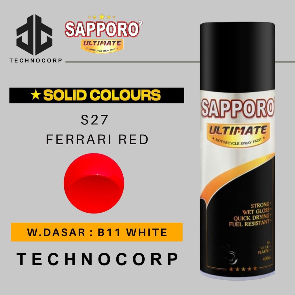 Cat Semprot SAPPORO ULTIMATE S27 FERRARI RED / MERAH FERRARI