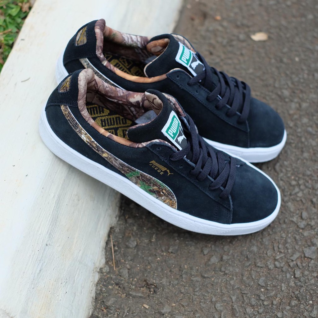 puma suede black camo