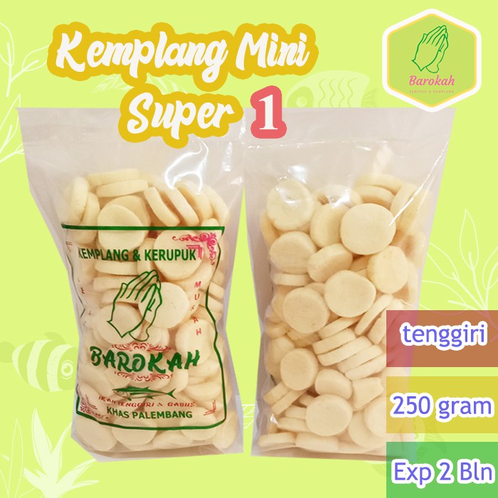 

kemplang ukuran bulat kecil (mini) kerupuk mini ikan tenggiri asli 250 gram khas palembang