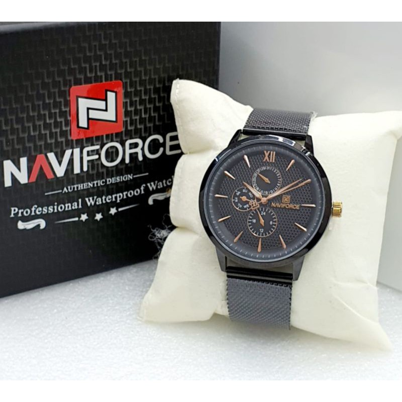 Jam Tangan Pria Naviforce Original Rantai Garansi 1 Tahun