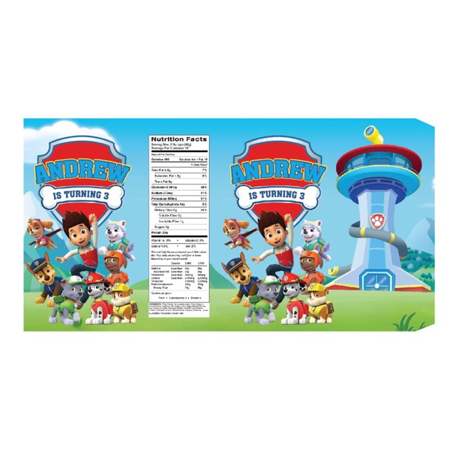 

Label susu ultra mimi paw patrol