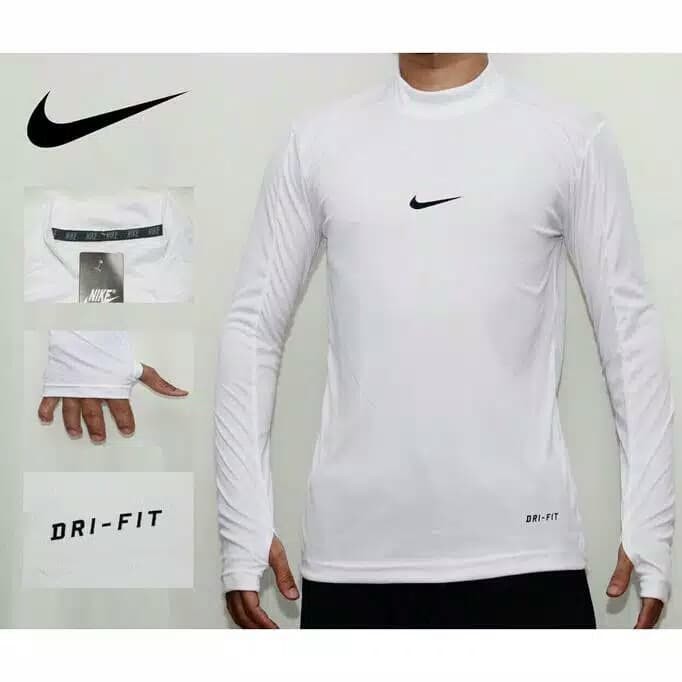 Baju manset panjang  / kaos bola panjang / manset bola - Putih fit L TERJANGKAU TERMURAH