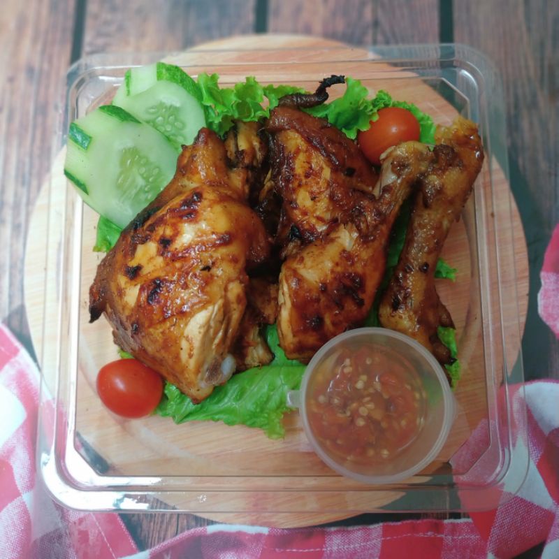 Lauk Matang siap saji Ayam bakar 1/2 ekor paha dada Catering Harian Bekasi