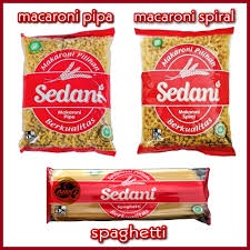 

SEDANI MAKARONI PIPA MAKARONI SPIRAL KERANG SPAGHETTI MAKANAN PRAKTIS MURAH