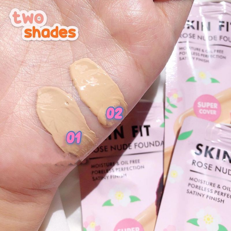 PROMO ECER!!!FOUNDATION SACHET SKIN FIT KISS BEAUTY 68640